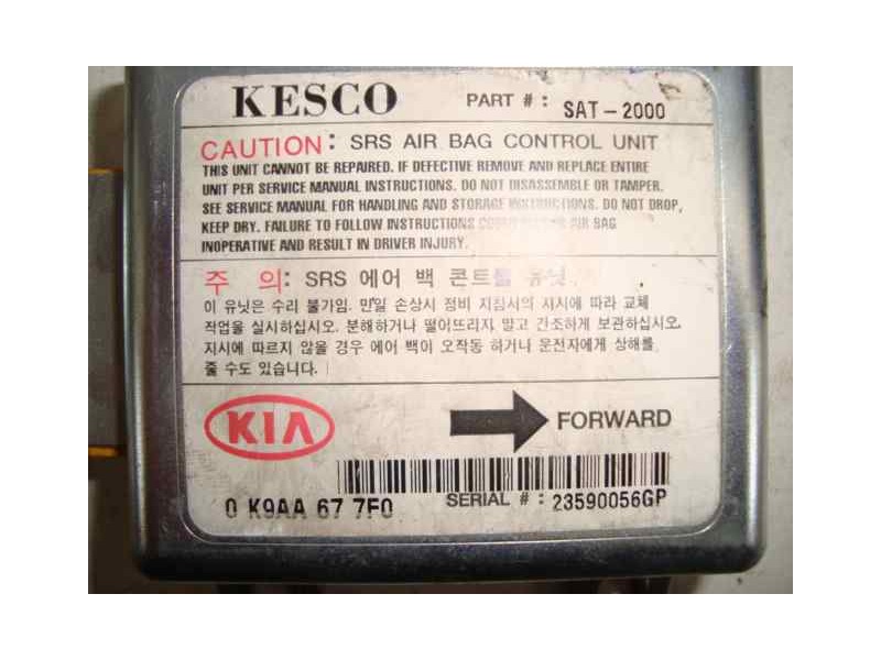 Recambio de centralita airbag para kia clarus 2.0 cat referencia OEM IAM 0K9AA677F0-23590056GP  