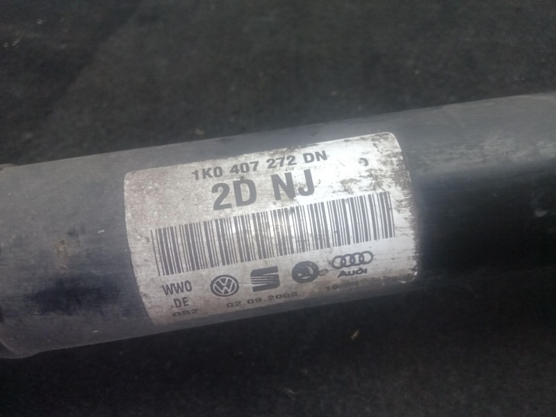 Recambio de transmision delantera derecha para volkswagen passat b6 (3c2) 1.9 tdi referencia OEM IAM 1K0407272DN  