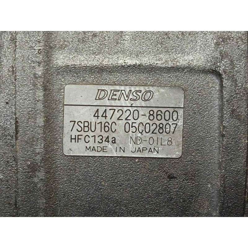 Recambio de compresor aire acondicionado para opel zafira a 1.8 16v referencia OEM IAM 4472208600 DENSO - 5.CANALES 7SBU16C