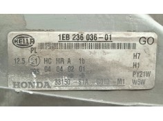 Recambio de faro izquierdo para honda accord vi (ck, cg, ch, cf, cl) 1.6 i (cg7) referencia OEM IAM 1EB236036 HELLA 98-03 - H7+H 2