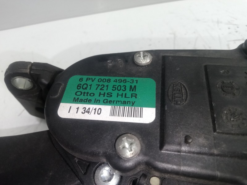 Recambio de potenciometro pedal para seat ibiza sc (6j1) 1.2 tdi referencia OEM IAM 6Q1721503M - 6PV00849631 6.PINES 