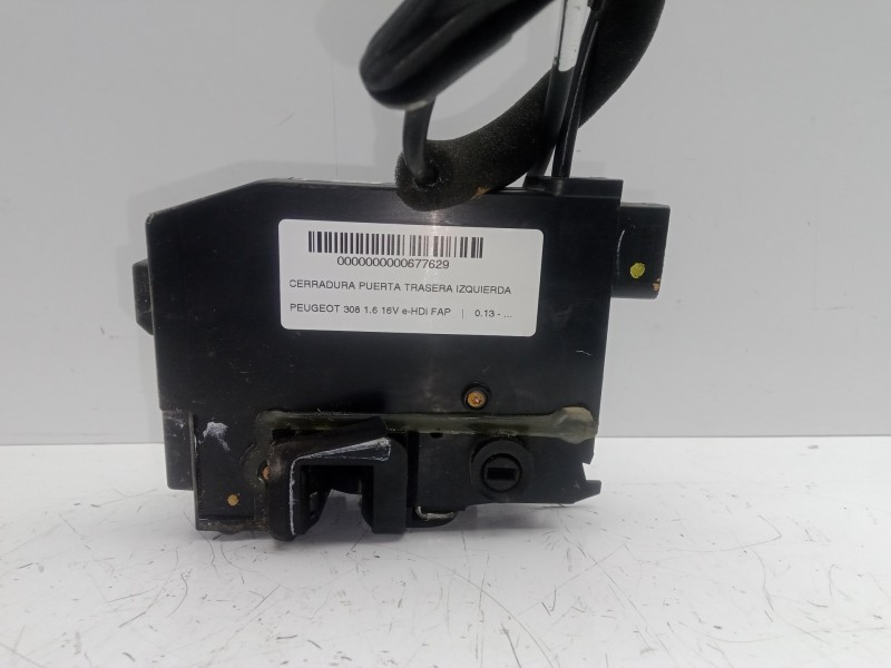 Recambio de cerradura puerta trasera izquierda para peugeot 308 1.6 16v e-hdi fap referencia OEM IAM 9810309980 13-17 7.PINES
