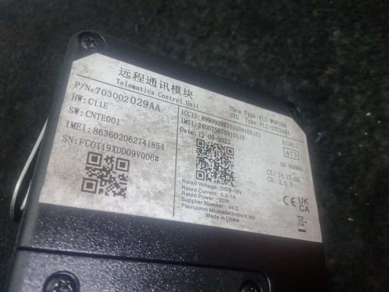 Recambio de modulo electronico para omoda 5 1.6 tgdi referencia OEM IAM 703002029AA - 863602062741854  