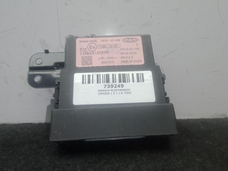 Recambio de modulo electronico para omoda 5 1.6 tgdi referencia OEM IAM 804000135AA - 20231213  