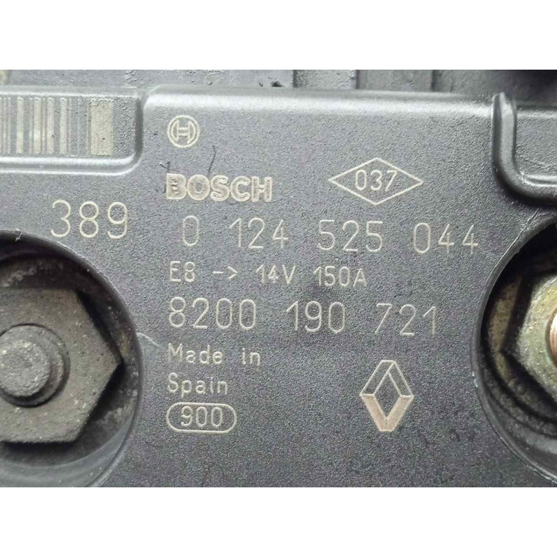 Recambio de alternador para renault master ii phase 2 caja cerrada 2.5 diesel referencia OEM IAM 0124525044 150AH - BOSCH POLEA.