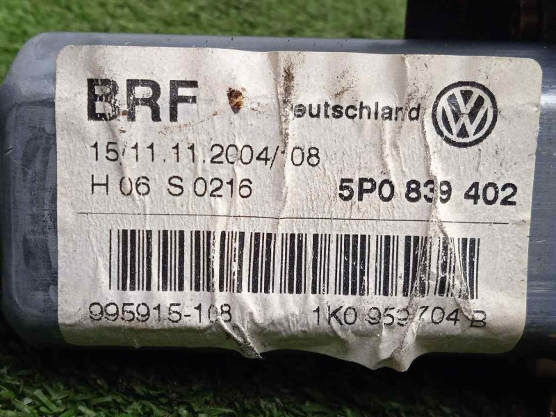 Recambio de motor elevalunas trasero derecho para seat altea (5p1) 1.6 referencia OEM IAM 5P0839402 - 993425100  