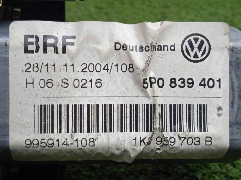 Recambio de motor elevalunas trasero izquierdo para seat altea (5p1) 1.6 referencia OEM IAM 5P0839401 - 1K0959703B  