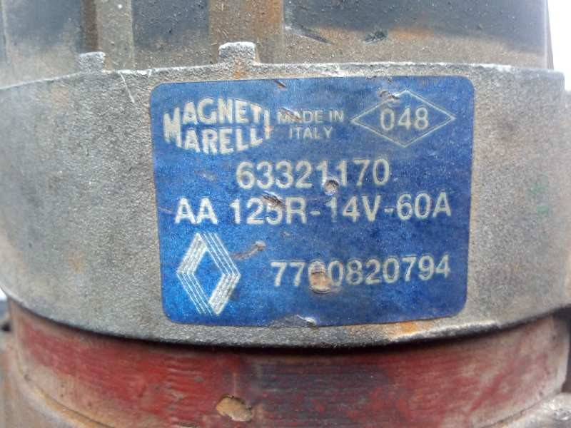 Recambio de alternador para renault twingo (co6) 1.2 referencia OEM IAM 63321170-7700820794 60AH - MAGNETI MARELLI POLEA.FIJA - 
