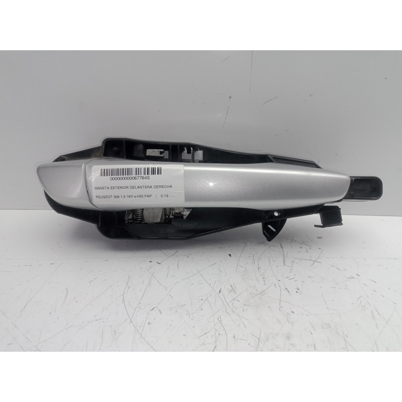 Recambio de maneta exterior delantera derecha para peugeot 308 1.6 16v e-hdi fap referencia OEM IAM 9802977180 13-17 GRIS