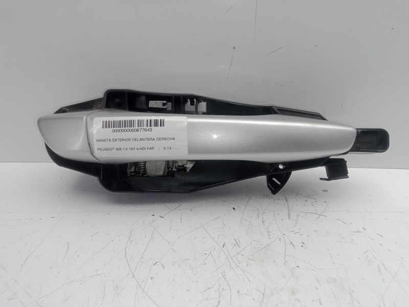 Recambio de maneta exterior delantera derecha para peugeot 308 1.6 16v e-hdi fap referencia OEM IAM 9802977180 13-17 GRIS