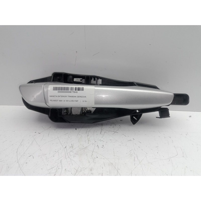 Recambio de maneta exterior trasera derecha para peugeot 308 1.6 16v e-hdi fap referencia OEM IAM 9802977180 13-17 GRIS