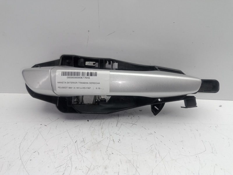 Recambio de maneta exterior trasera derecha para peugeot 308 1.6 16v e-hdi fap referencia OEM IAM 9802977180 13-17 GRIS