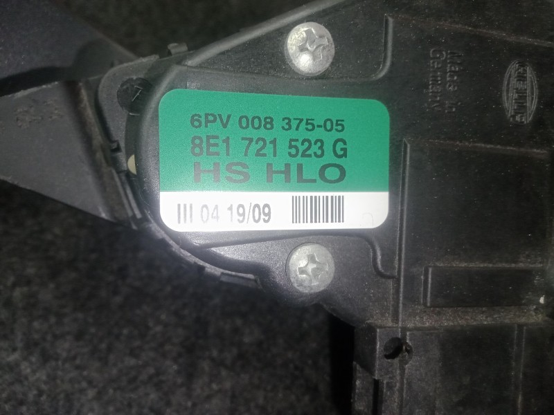 Recambio de potenciometro pedal para seat exeo (3r2) 2.0 tdi referencia OEM IAM 8E1721523G - 6PV00837505  HELLA
