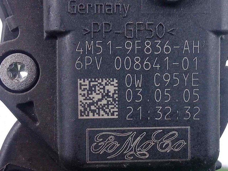 Recambio de potenciometro pedal para mazda 3 berlina (bk) 1.6 cd diesel cat referencia OEM IAM 4M519F836AH - 6PV00864101  