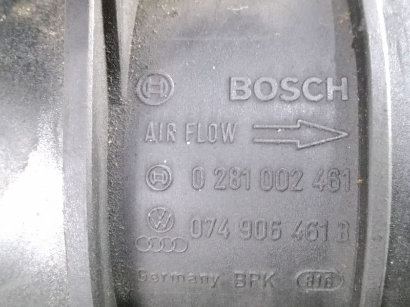 Recambio de caudalimetro para audi a4 b6 (8e2) 1.9 tdi referencia OEM IAM 0281002461 - 074906461B BOSCH 5.PINES