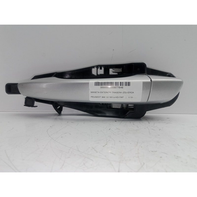 Recambio de maneta exterior trasera izquierda para peugeot 308 1.6 16v e-hdi fap referencia OEM IAM 9802977380 13-17 GRIS
