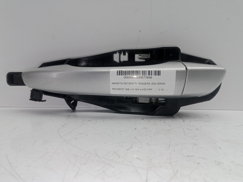 Recambio de maneta exterior trasera izquierda para peugeot 308 1.6 16v e-hdi fap referencia OEM IAM 9802977380 13-17 GRIS