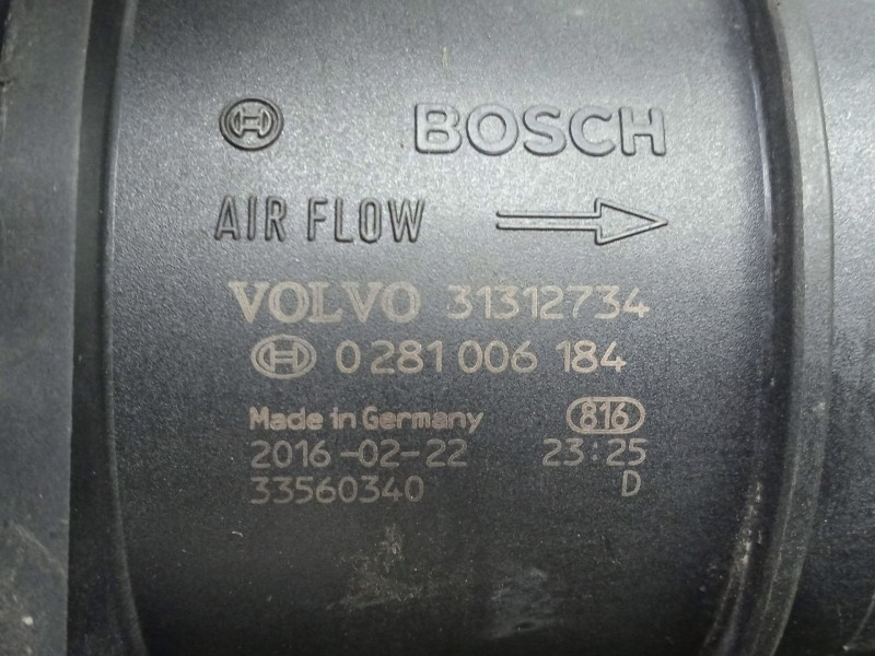 Recambio de caudalimetro para volvo s80 i (184) d5 referencia OEM IAM 0281006184 - 31312734  
