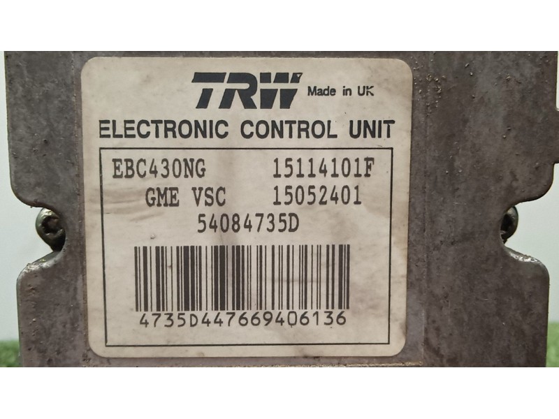 Recambio de abs para opel vectra c (z02) 1.8 (f69) referencia OEM IAM EBC430NG - 15114101F - 15052401 TRW 