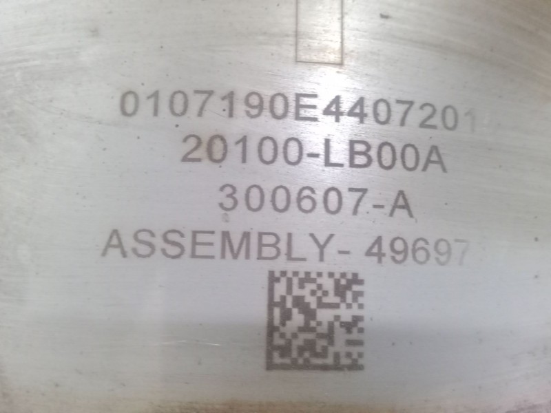 Recambio de filtro de particulas para nissan atleon tk3.95 (80.19) referencia OEM IAM 20100LB00A  