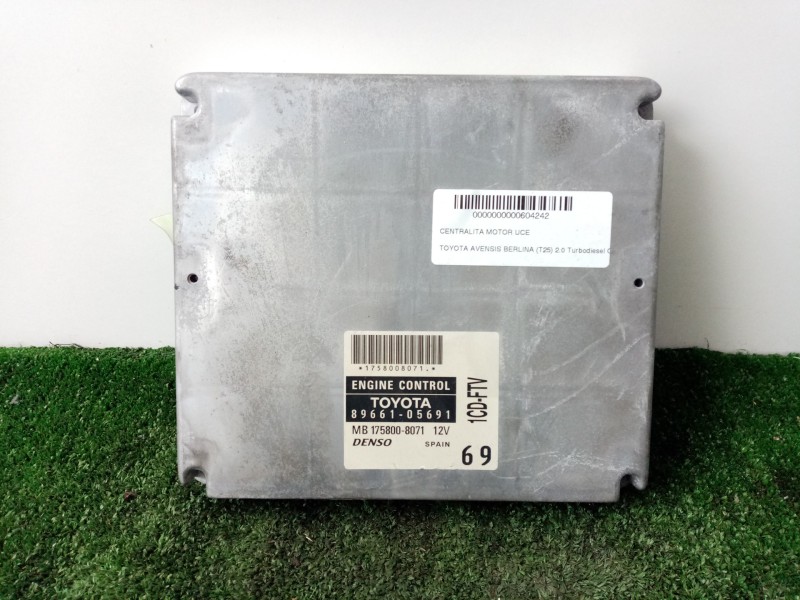Recambio de centralita motor uce para toyota avensis berlina (t25) 2.0 turbodiesel cat referencia OEM IAM 8966105691-MB175800807