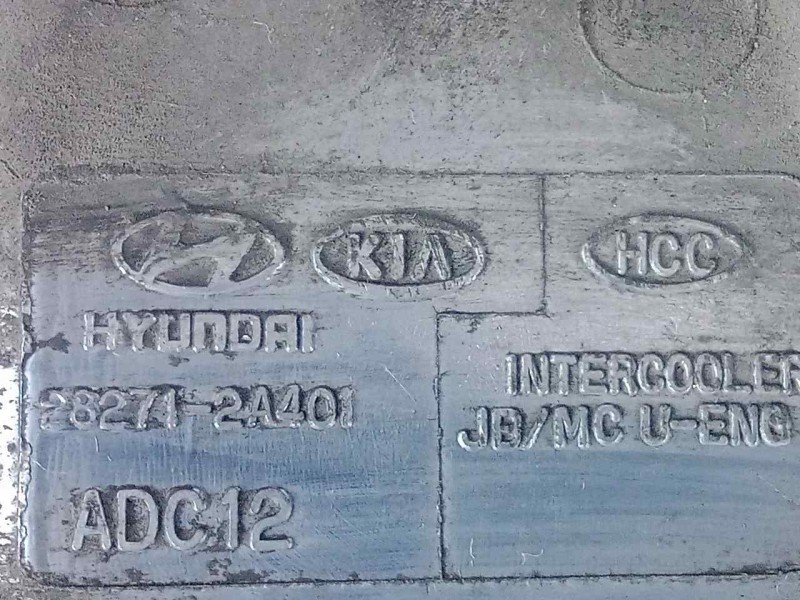 Recambio de intercooler para hyundai accent (mc) 1.5 crdi cat referencia OEM IAM 282712A401 310X140X60 ALUMINIO