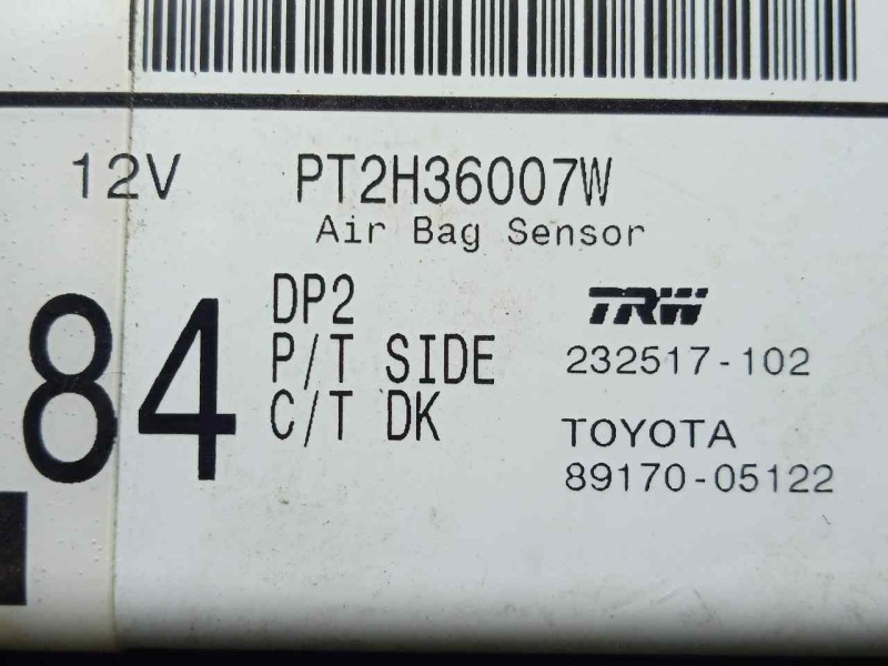Recambio de centralita airbag para toyota avensis berlina (t25) 2.0 turbodiesel cat referencia OEM IAM 232517102-8917005122  