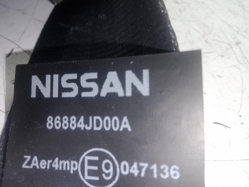 Recambio de cinturon seguridad delantero derecho para nissan qashqai (j10) 2.0 16v cat referencia OEM IAM 86884JD00A  