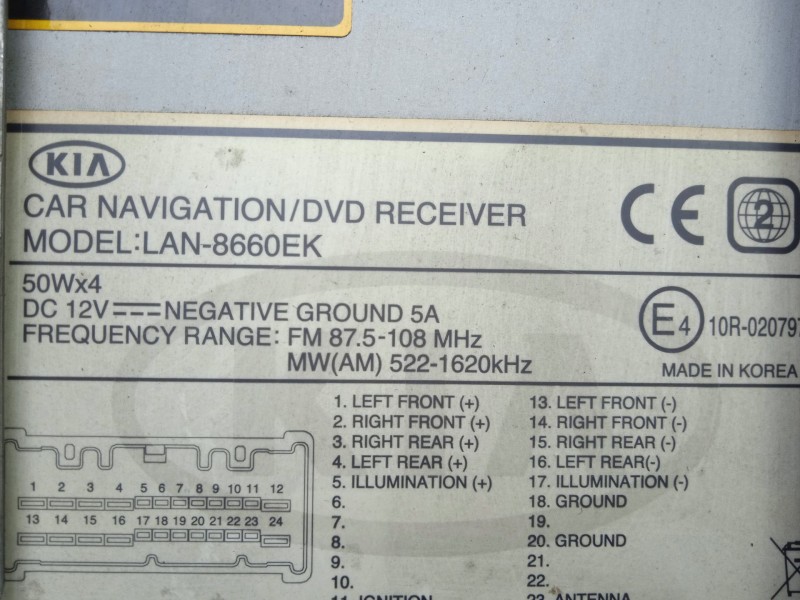 Recambio de pantalla multifuncion para kia carnival 2.9 crdi cat referencia OEM IAM LAN8660EK - 606KVVR049887  