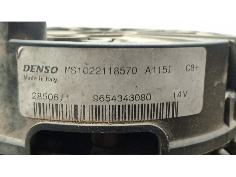 Recambio de alternador para citroën c4 i (lc_) 1.4 16v referencia OEM IAM 9654343080 - MS1022118570 POLEA.FIJA 80.AH - 6.CANALES