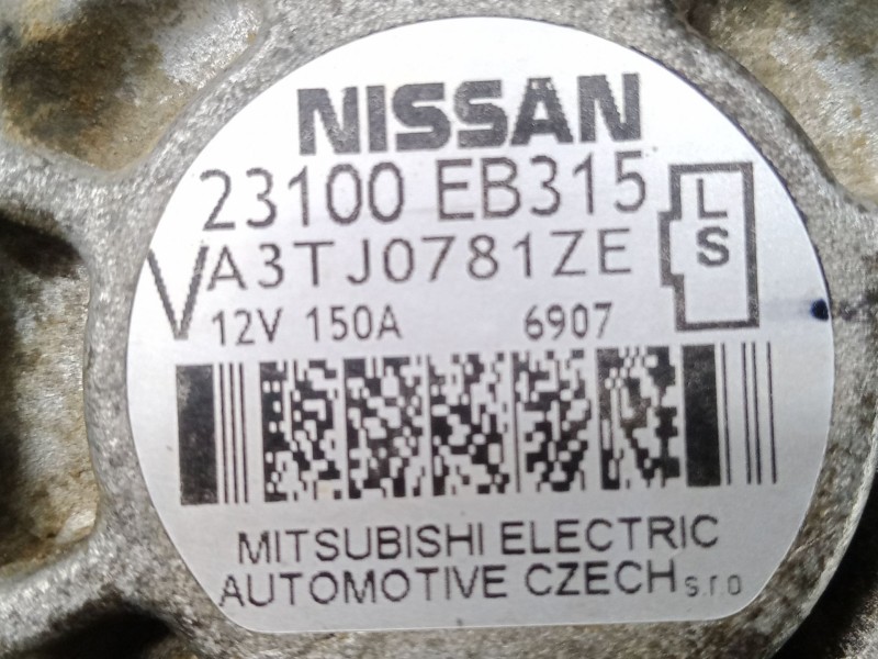 Recambio de alternador para nissan pathfinder iii (r51) 2.5 dci 4wd referencia OEM IAM 23100EB315 - VA3TJ0781ZE POLEA.EMBRAGUE 1
