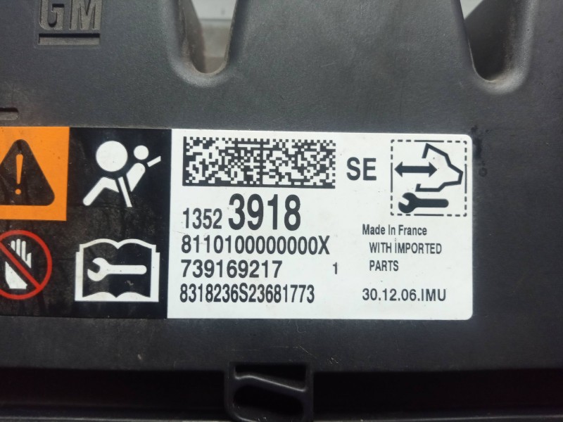 Recambio de centralita airbag para opel astra k (b16) 1.4 turbo (68) referencia OEM IAM 13523918  