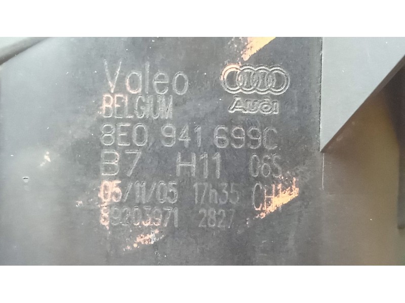Recambio de faro antiniebla izquierdo para audi a4 b7 (8ec) 2.0 referencia OEM IAM 8E0941699C VALEO 2.PINES
