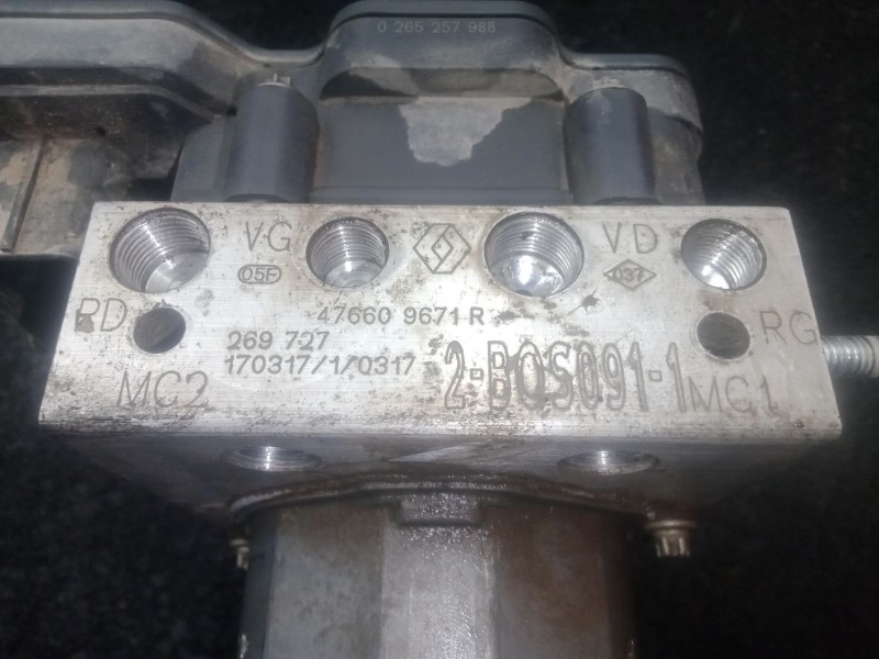 Recambio de abs para dacia duster (hs_) 1.5 dci (hsmc) referencia OEM IAM 476609671R - 0265956527 - 2265106516 BOSCH 