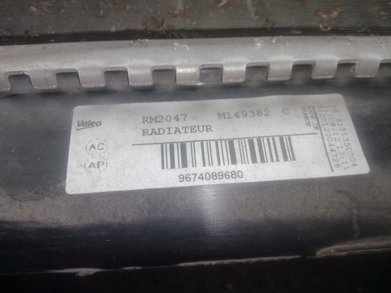 Recambio de radiador agua para citroën c4 ii (nc_) 1.4 vti 95 referencia OEM IAM 9674089680 - RM2047  