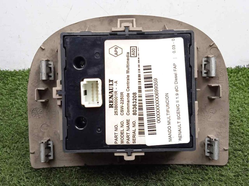 Recambio de mando multifuncion para renault scenic ii 1.9 dci diesel fap referencia OEM IAM 253B00001R - 80363208 - 253B00001RA 