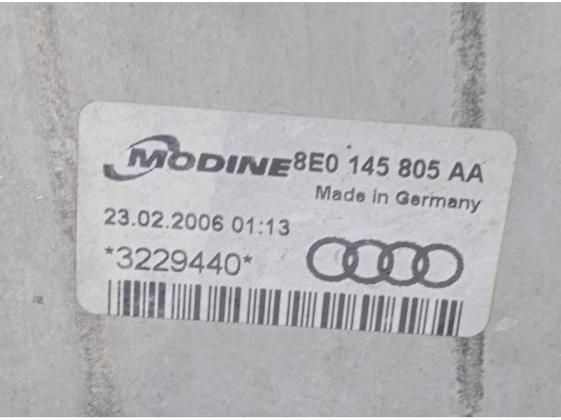 Recambio de intercooler para audi a4 berlina (8e) 2.0 tdi referencia OEM IAM 8E0145805AA 220X215X65 ALUMINIO