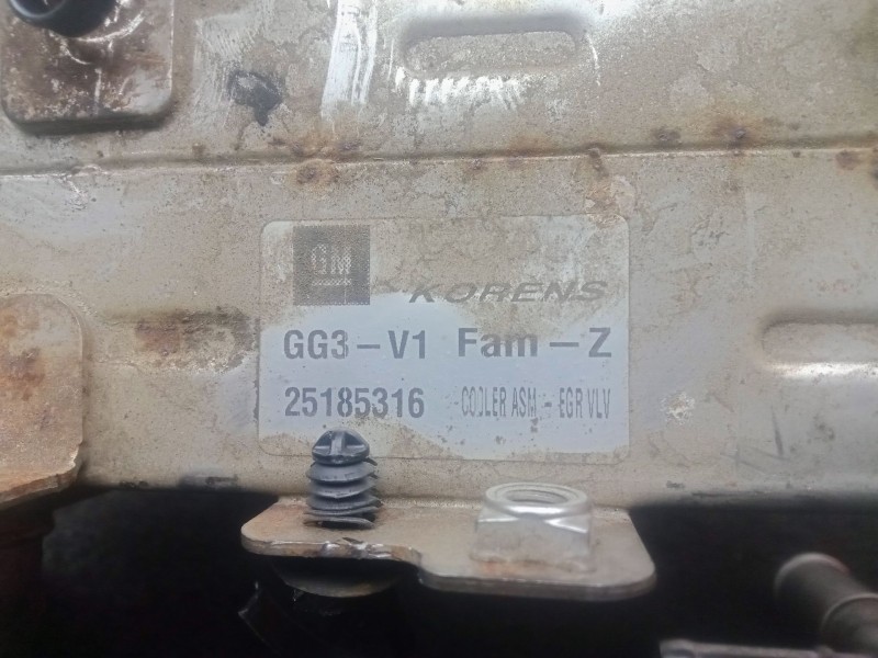 Recambio de enfriador gases egr para chevrolet cruze hatchback (j305) 2.0 cdi referencia OEM IAM 25185316  