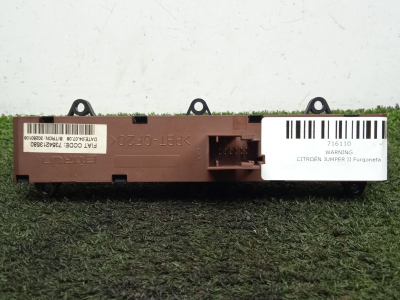 Recambio de warning para citroën jumper iii furgoneta 2.2 hdi 120 referencia OEM IAM 7354213580  