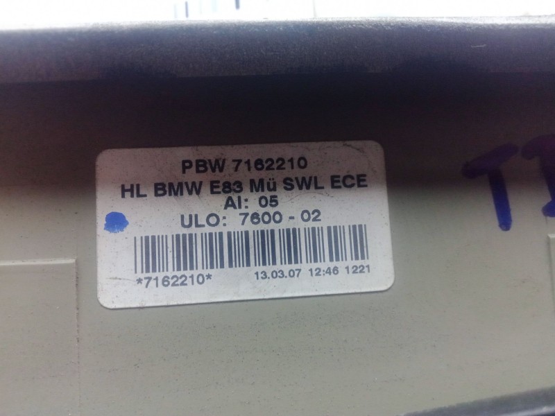 Recambio de piloto trasero derecho para bmw x3 (e83) 2.0 i referencia OEM IAM 7162210  