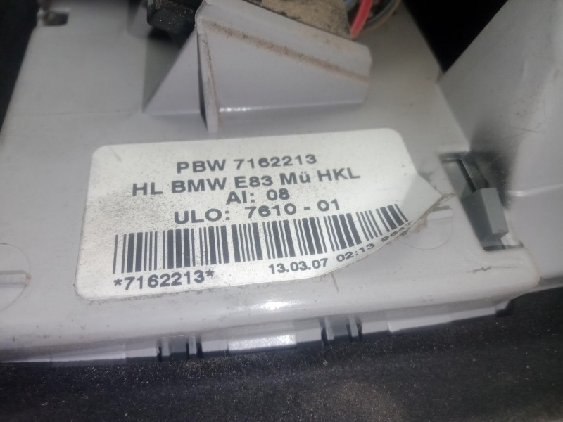 Recambio de piloto trasero izquierdo interior para bmw x3 (e83) 2.0 i referencia OEM IAM 7162213  