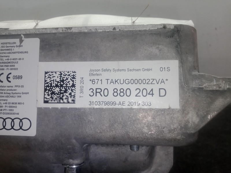 Recambio de airbag delantero derecho para seat exeo (3r2) 2.0 tdi referencia OEM IAM 3R0880204D - 310379899AE  