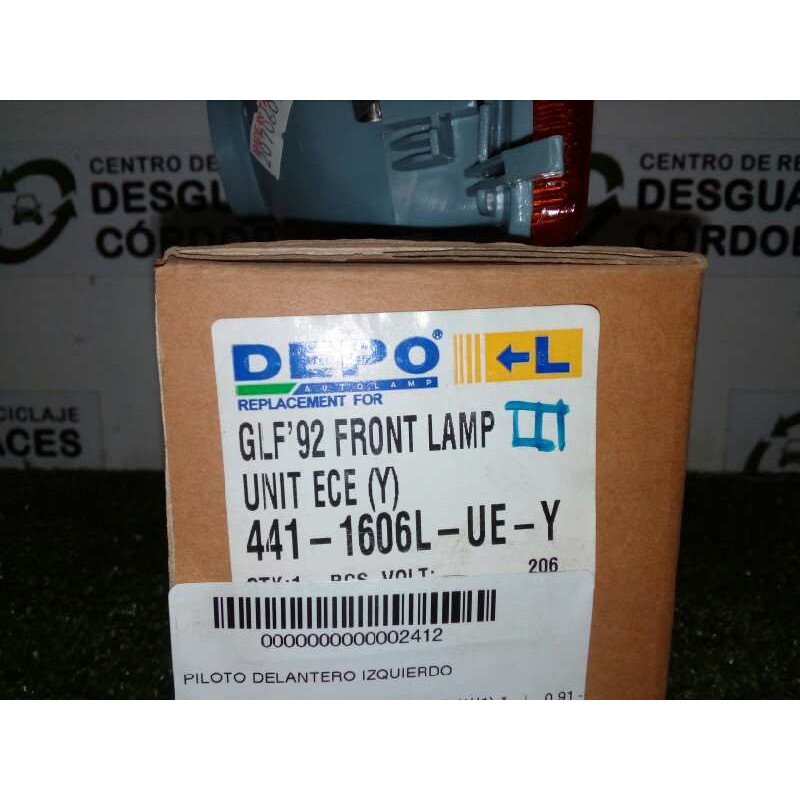 Recambio de piloto delantero izquierdo para volkswagen golf iii berlina (1h1) referencia OEM IAM 14910621 SIN USO AMBAR