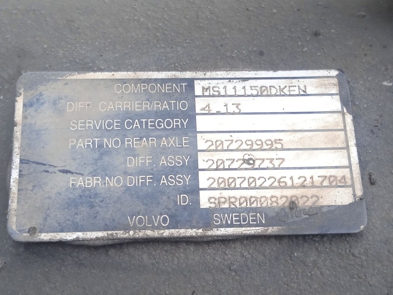 Recambio de puente trasero para volvo fl ii 240 referencia OEM IAM  RELACION 4.13 PUENTE TRASERA + DIFERENCIAL