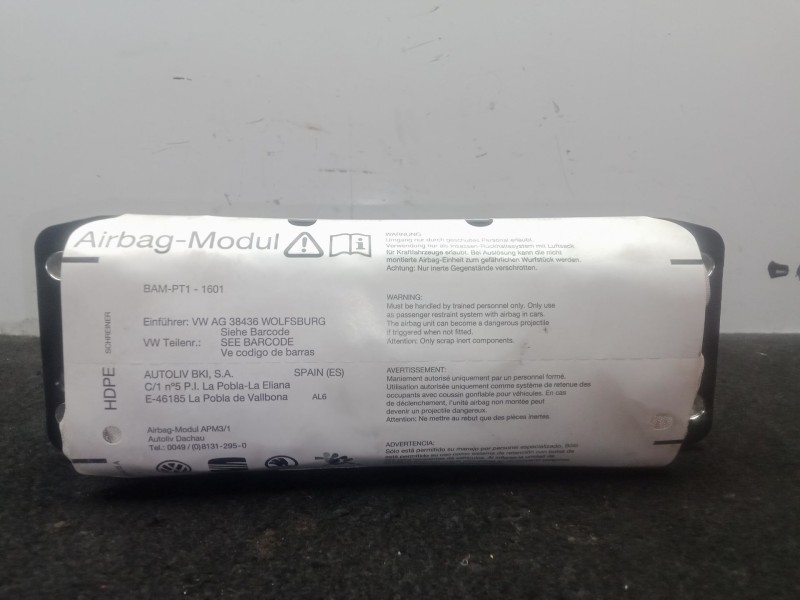 Recambio de airbag delantero derecho para seat altea xl (5p5, 5p8) 1.6 tdi referencia OEM IAM 5P0880204F  