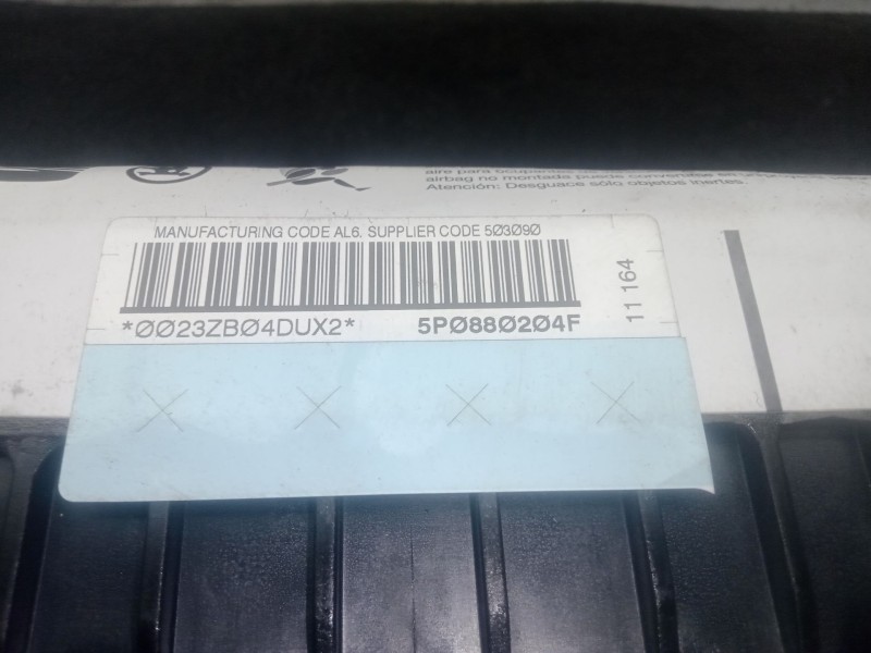 Recambio de airbag delantero derecho para seat altea xl (5p5, 5p8) 1.6 tdi referencia OEM IAM 5P0880204F  