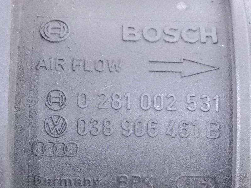Recambio de caudalimetro para seat leon (1m1) 1.9 tdi referencia OEM IAM 02814002531 - 038906461B BOSCH 5.PINES