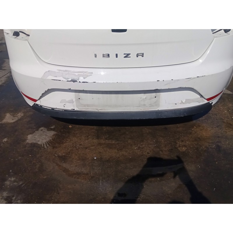 Recambio de paragolpes trasero para seat ibiza (6j5) 1.2 tdi referencia OEM IAM  PARA PINTAR, PINTURA LEVANTADA 