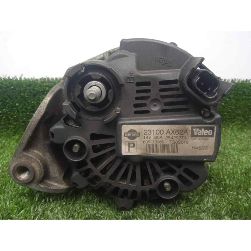Recambio de alternador para nissan micra (k12e) 1.4 cat referencia OEM IAM 23100AX62A-2542927A-605213266-TG8S019 80A POLEA.FIJA 