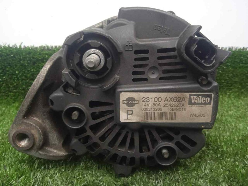 Recambio de alternador para nissan micra (k12e) 1.4 cat referencia OEM IAM 23100AX62A-2542927A-605213266-TG8S019 80A POLEA.FIJA 